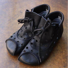 Load image into Gallery viewer, "Arna" Collection Shoes - Handcrafted Originals - Unique Stunning Footwear - Leathers -Ankle Boots for Women Shoes Genuine Leather Shoes