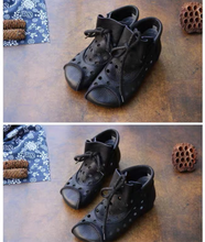 Load image into Gallery viewer, "Arna" Collection Shoes - Handcrafted Originals - Unique Stunning Footwear - Leathers -Ankle Boots for Women Shoes Genuine Leather Shoes