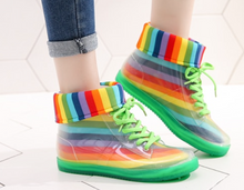 Load image into Gallery viewer, Modern - Short Martin Rain Boots Non-Slip Rain Shoes Rubber Transparent
