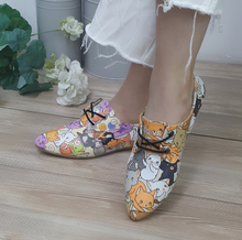 Load image into Gallery viewer, Oxford Cats Pattern Daily Print Women Leather - Many Styles & Colours - Summer Breathable Flats Shoes Mesh New Season 2021 Fashion Lace-up Platform