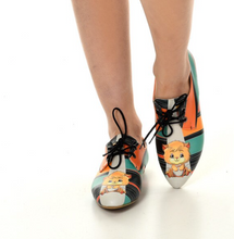 Load image into Gallery viewer, Cats Pattern Daily Print Women Leather Shoes - Many Styles & Colours