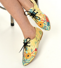 Load image into Gallery viewer, Oxford Cats Pattern Daily Print Women Leather - Many Styles & Colours - Summer Breathable Flats Shoes Mesh New Season 2021 Fashion Lace-up.
