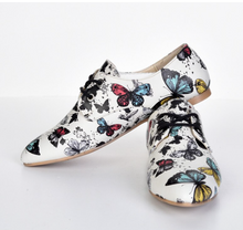 Load image into Gallery viewer, Oxford Cats Pattern Daily Print Women Leather - Many Styles & Colours - Summer Breathable Flats Shoes Mesh New Season 2021 Fashion Lace-up.