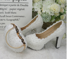 Load image into Gallery viewer, Limited Edition - Luxury Lace Shoe Set - Many colours & Sizes (Shoe + Clutch)