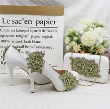 Load image into Gallery viewer, Limited Edition - Luxury Lace Shoe Set - Many colours & Sizes (Shoe + Clutch)