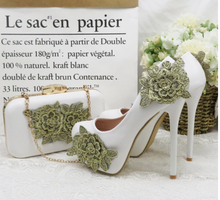 Load image into Gallery viewer, Limited Edition - Luxury Lace Shoe Set - Many colours & Sizes (Shoe + Clutch)