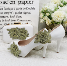 Load image into Gallery viewer, Limited Edition - Luxury Lace Shoe Set - Many colours & Sizes (Shoe + Clutch)