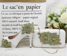Load image into Gallery viewer, Limited Edition - Luxury Lace Shoe Set - Many colours & Sizes (Shoe + Clutch)