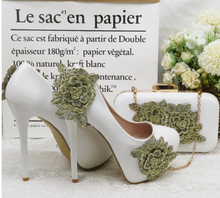 Load image into Gallery viewer, Limited Edition - Luxury Lace Shoe Set - Many colours & Sizes (Shoe + Clutch)