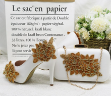 Load image into Gallery viewer, Limited Edition - Luxury Lace Shoe Set - Many colours & Sizes (Shoe + Clutch)