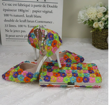 Load image into Gallery viewer, Limited Edition - Luxury Lace Shoe Set - Many colours & Sizes (Shoe + Clutch)