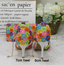 Load image into Gallery viewer, Limited Edition - Luxury Lace Shoe Set - Many colours & Sizes (Shoe + Clutch)