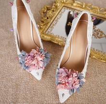 Load image into Gallery viewer, Limited Edition - Luxury Lace Shoe Set - Many colours & Sizes (Shoe + Clutch) Wedding