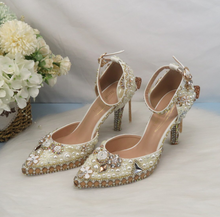 Load image into Gallery viewer, Limited Edition - Luxury Lace Shoe Set - Many colours & Sizes (Shoe + Clutch) Wedding