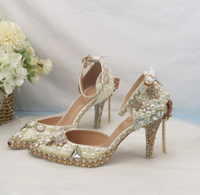 Load image into Gallery viewer, Limited Edition - Luxury Lace Shoe Set - Many colours & Sizes (Shoe + Clutch) Wedding