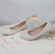 Load image into Gallery viewer, Limited Edition - Luxury Lace Shoe Set - Many colours & Sizes (Shoe + Clutch) Wedding
