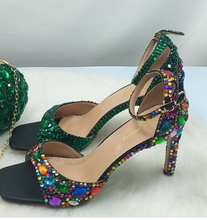 Load image into Gallery viewer, Limited Edition - Luxury Lace Shoe Set - Many colours & Sizes (Shoe + Clutch) Wedding