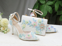Load image into Gallery viewer, Limited Edition - Luxury Lace Shoe Set - Many Colours & Sizes (Shoe + Clutch)