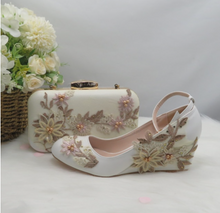 Load image into Gallery viewer, Limited Edition - Luxury Lace Shoe Set - Many Colours & Sizes (Shoe + Clutch)