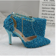 Load image into Gallery viewer, Limited Edition - Luxury Lace Shoe Set - Many colours & Sizes (Shoe + Clutch)