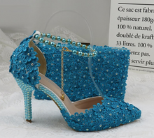 Load image into Gallery viewer, Limited Edition - Luxury Lace Shoe Set - Many colours & Sizes (Shoe + Clutch)