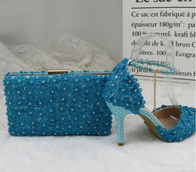 Load image into Gallery viewer, Limited Edition - Luxury Lace Shoe Set - Many colours & Sizes (Shoe + Clutch)