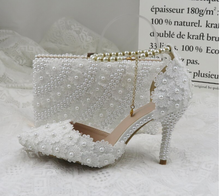 Load image into Gallery viewer, Limited Edition - Luxury Lace Shoe Set - Many colours & Sizes (Shoe + Clutch)
