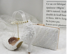 Load image into Gallery viewer, Limited Edition - Luxury Lace Shoe Set - Many colours & Sizes (Shoe + Clutch)
