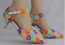 Load image into Gallery viewer, Limited Edition - Luxury Lace Shoe Set - Many Styles/Colours & Sizes (Shoe + Clutch) Wedding