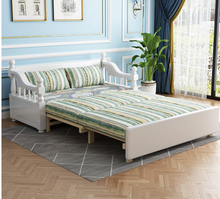 Load image into Gallery viewer, "Arna Royal Collection" Solid Wood Foldout Couch - Storage - Many Colours