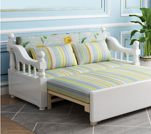Load image into Gallery viewer, "Arna Royal Collection" Solid Wood Foldout Couch - Storage - Many Colours