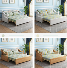 Load image into Gallery viewer, "Arna Royal Collection" Solid Wood Foldout Couch - Storage - Many Colours