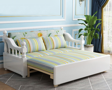 Load image into Gallery viewer, "Arna Royal Collection" Solid Wood Foldout Couch - Storage - Many Colours