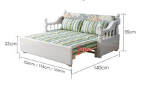 Load image into Gallery viewer, "Arna Royal Collection" Solid Wood Foldout Couch - Storage - Many Colours