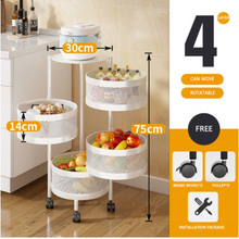 Load image into Gallery viewer, Versatile Storage Set on Casters - Multi-layer Baskets Kitchen/Bedroom/Bathroom/Sewing Room/Toys