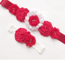 Load image into Gallery viewer, Arna's Royal Collection - Flower Belt & Head Piece (Children) Bridal