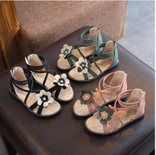 Load image into Gallery viewer, Arna Shoe Collection - Beautiful Girls Roman Sandal Zipper in many Sizes/Colours & Styles