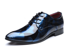 Load image into Gallery viewer, Mens Patent Leather Oxford Shoes Pointed Toe - Many Sizes & Colours