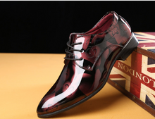 Load image into Gallery viewer, Mens Patent Leather Shoes Pointed Toe Business Wedding Shoes - Many Sizes & Colours