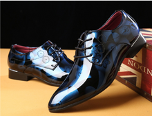 Load image into Gallery viewer, Mens Patent Leather Oxford Shoes Pointed Toe - Many Sizes & Colours