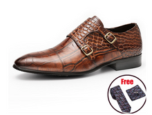 Load image into Gallery viewer, Men Genuine Leather shoes - Black or Brown - Many Sizes