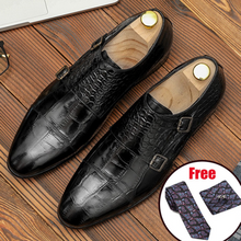Load image into Gallery viewer, Men Genuine Leather shoes - Black or Brown - Many Sizes