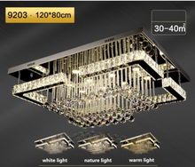Load image into Gallery viewer, "Arna's Luxury Collection" Chandelier K9 Crystal LED Ceiling Chandelier - L120cm x W80 + 92W