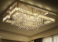 Load image into Gallery viewer, "Arna's Luxury Collection" Chandelier K9 Crystal LED Ceiling Chandelier - L100cm x W80 + 80W