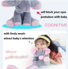 Load image into Gallery viewer, Elephant Educational Toy - Music - Talking - Peek-a-Boo - Soft - Interactive