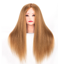 Load image into Gallery viewer, Deluxe Girls Professional 85% Real Human Hair Mannequin Hair Training & Makeup - (Perfect Gift)