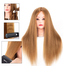 Load image into Gallery viewer, Deluxe Girls Professional 85% Real Human Hair Mannequin Hair Training & Makeup - (Perfect Gift)