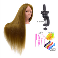 Load image into Gallery viewer, Deluxe Girls Professional 85% Real Human Hair Mannequin Hair Training & Makeup - (Perfect Gift)