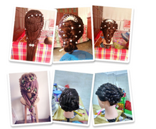 Load image into Gallery viewer, Deluxe Girls Professional 85% Real Human Hair Mannequin Hair Training & Makeup - (Perfect Gift)