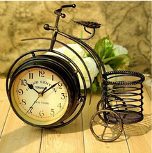 Load image into Gallery viewer, Deluxe "Arna Royal Clock Collection" Wrought Iron Bicycle Double Sided Silent Desktop Clock
